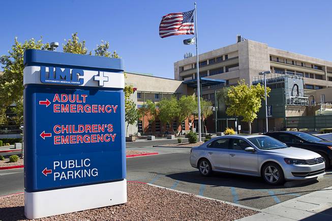 A view of University Medical Center Wednesday, Oct. 8, 2014. The Las Vegas Medical District comprises acreage around UMC and Valley Hospital and another area near Martin Luther King Boulevard and Symphony Park.
