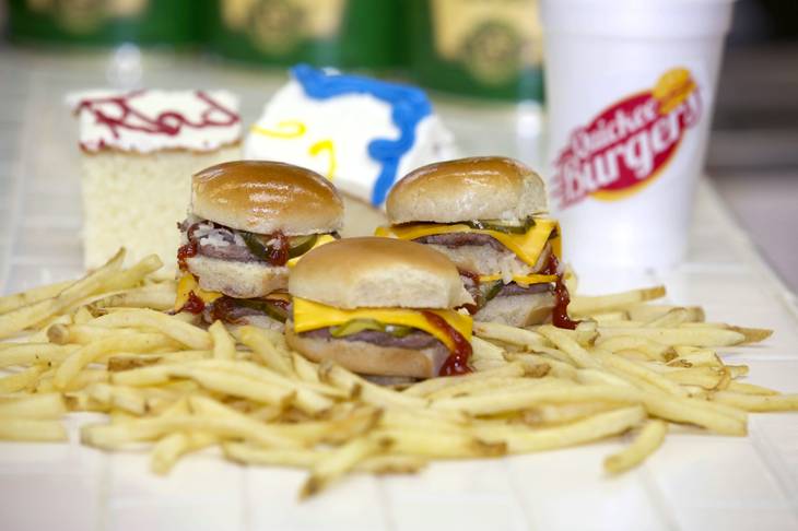 Quickee Burgers offers burgers, fries, cake, shakes and more, with various combination deals.