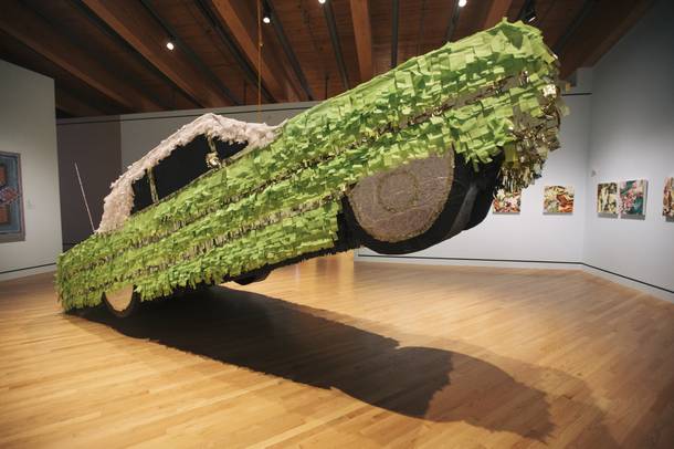 Justin Favela's Lowrider Pinata as part of the State of the Art exhibit at Crystal Bridges Museum of American Art in Bentonville, Arkansas on October 18, 2014.