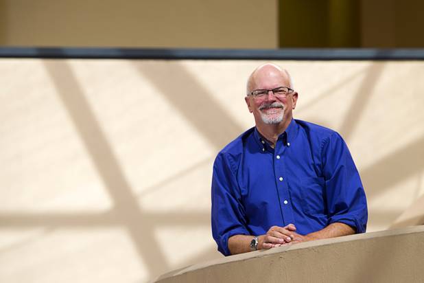 Edward Coulson, director of Lied Institute for Real Estate Studies and professor of economics, poses in Beam Hall at UNLV Wednesday, Oct. 22, 2014.