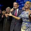 Republican Rep. Joe Heck celebrates his victory over Democrat Erin Bilbray in the 3rd Congressional District during a Republican party at Red Rock Resort on Election Night on Tuesday, Nov. 4, 2014.
