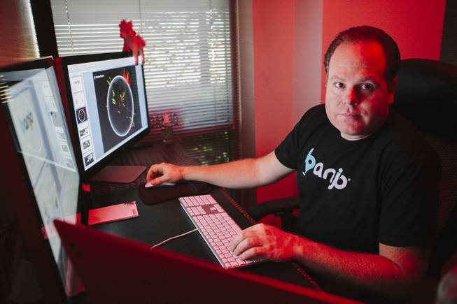 Damien Patton, founder and CEO of Banjo, is shown in his Las Vegas office, Nov. 6, 2014.