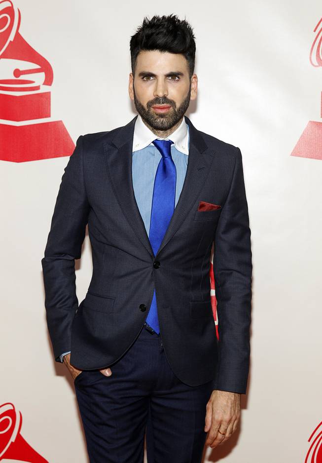 Stylist Jomari Goyso arrives at the 2014 Latin Recording Academy Person of the Year Tribute to Joan Manuel Serrat at the Mandalay Bay Events Center Wednesday, Nov. 19, 2014.