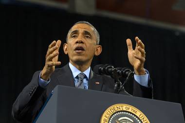President Obama speaks on immigration at Del Sol High School Friday, Nov. 21, 2014.