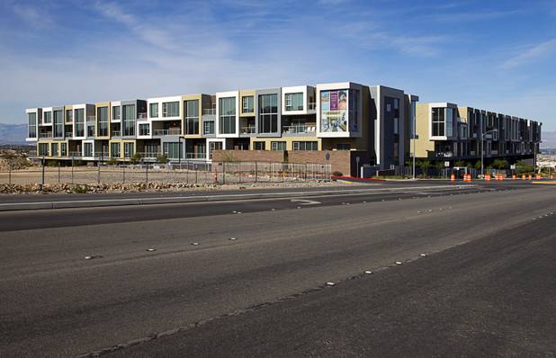 An exterior view of the Vantage Lofts, 201 S. Gibson Rd., in Henderson, Dec. 7, 2014.