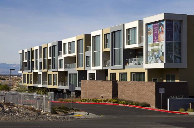 An exterior view of the Vantage Lofts, 201 S. Gibson Rd., in Henderson, Dec. 7, 2014.