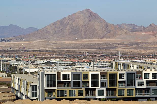 An exterior view of the Vantage Lofts, 201 S. Gibson Rd., in Henderson, Dec. 7, 2014.