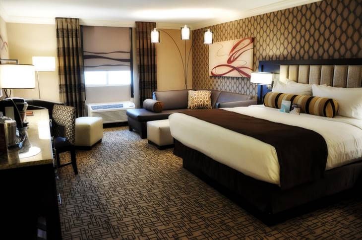 A renovated room in the Gold Tower at the Golden Nugget, which announced the completion of a $15 million renovation Thursday.