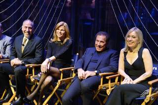 Director Philip William McKinley, Andrea Wynn, Steve Wynn and choreographer Marguerite Derricks attend the press conference for “Steve Wynn’s Showstoppers” in Encore Theater on Saturday, Dec. 20, 2014, in Wynn Las Vegas.