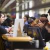 Travelers check in at the Allegiant Airlines counter Thursday, Oct. 30, 2014, at McCarran International Airport.