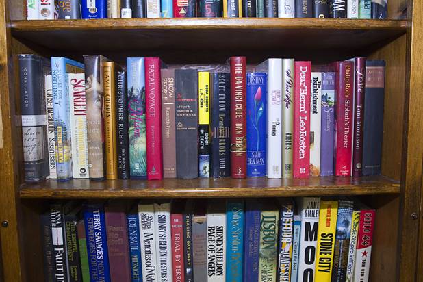 Books at the nonprofit Dinosaurs & Roses thrift shop, 4310 E. Tropicana Ave., Tuesday, Dec. 23, 2014.