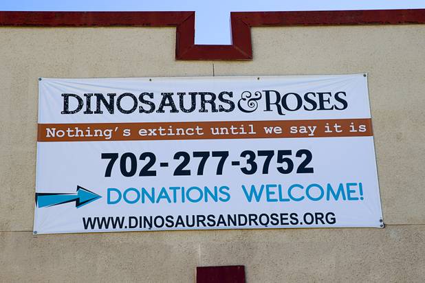 An exterior view of the nonprofit Dinosaurs & Roses thrift shop, 4310 E. Tropicana Ave., Tuesday, Dec. 23, 2014.
