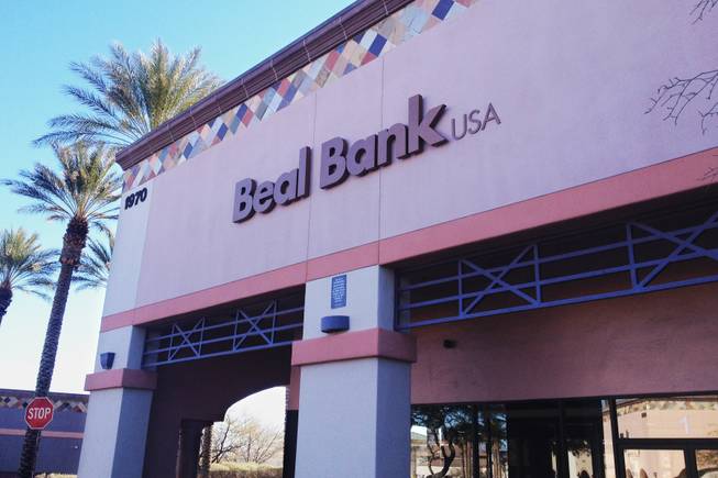Beal Bank USA holds about $2.2 billion in deposits at its Las Vegas strip-mall headquarters, 1970 Village Center Circle, suite #1, pictured above on Monday, Dec. 29, 2014.