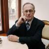 Alan Dershowitz, a professor at Harvard Law School, sits in a hotel in Kiev, Ukraine, on Monday, April 11, 2011. 