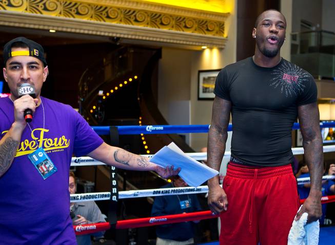 Fighters Stiverne and Wilder at Workout Day