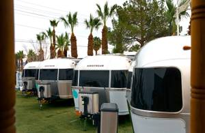 Airstream "crash pads" for guests.