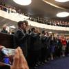 Nevada senators take the oath of office during the opening session of the Nevada Legislature on Monday, Feb. 2, 2015, in Carson City.