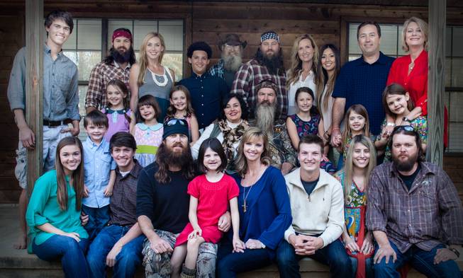 The Robertson family of “Duck Dynasty” on A&E.