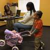 A child is evaluated for early-intervention services Tuesday morning at the Positively Kids Neopediatric Clinic, which opened earlier this month at 2480 E. Tompkins Ave. in Las Vegas.