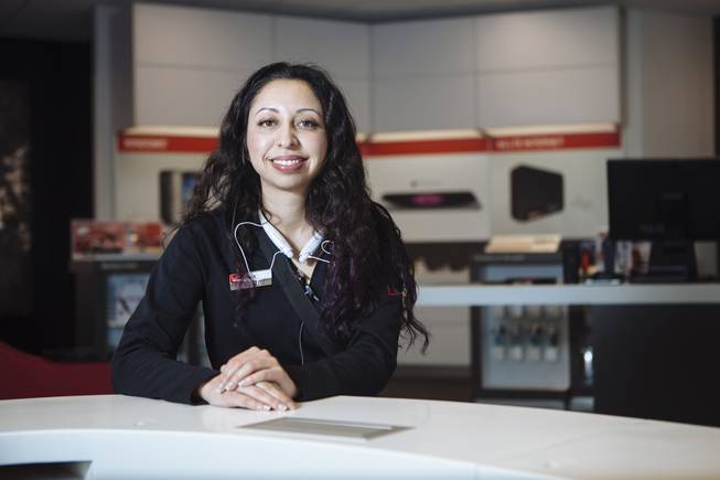 Rose Mata, General Manager of the Verizon Wireless Smart Store on 210 N Nellis Blvd, Las Vegas on Feb. 5, 2015.