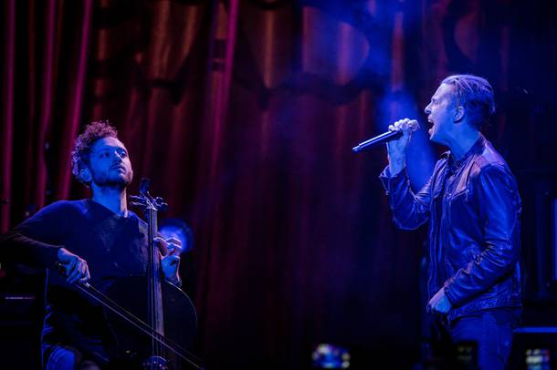 Brent Kutzle, left, and Ryan Tedder of One Republic perform in 2015 in Las Vegas. The band returned this past weekend for a pair of shows at Zappos Theater at Planet Hollywood.