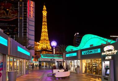 The Swarovski Pavilion and Starburst at Grand Bazaar Shops are now open to the public with the Swarovski Crystal Starburst that towers above Grand Bazaar Shops and the Las Vegas Strip illuminated at the Midnight Celebration for the first time on Thursday, Feb., 26, 2015.