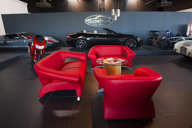 A lounge area is shown at Celebrity Cars Las Vegas Wednesday, March 4, 2015. The company recently moved from a showroom at the Palazzo to a new 20,000 sq. ft. showroom at 7770 Dean Martin Drive.
