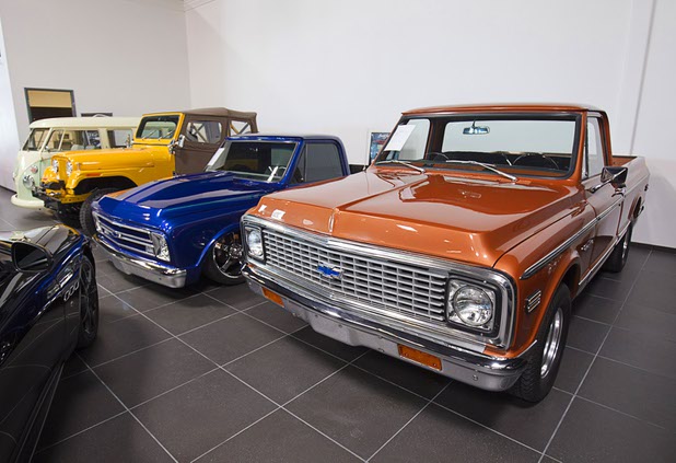 Not limited to super cars, Celebrity Cars Las Vegas also has classics like this 1971 Chevrolet Custom C/10 pick-up truck, right, in the showroom Wednesday, March 4, 2015. The company recently moved from a showroom at the Palazzo to a new 20,000 sq. ft. showroom at 7770 Dean Martin Drive.