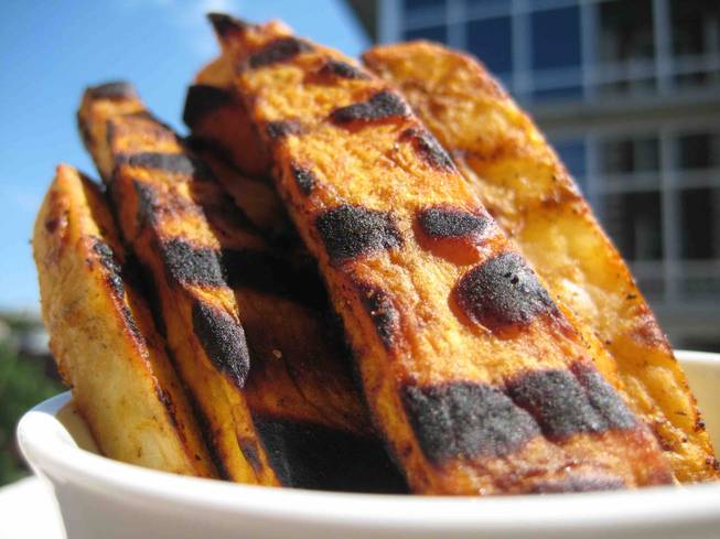 For a blast of nutrients, try baked sweet potato fries.