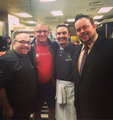 Robert Irvine, second from left, at Giada on Friday, March 13, 2015, in the Cromwell.