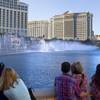 Couples watch the show at Bellagio Fountains on Monday, March 16, 2015, on the Las Vegas Strip.