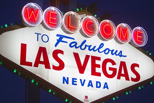 A view of the "Welcome to Las Vegas" sign Saturday, March 14, 2015.