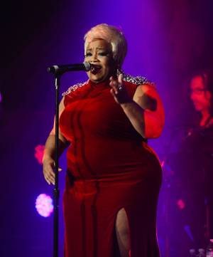 Skye Miles performs during “Divas” night at “Mondays Dark” hosted by Mark Shunock benefiting Dress for Success on Monday, March 16, 2015, in Vinyl at the Hard Rock Hotel.