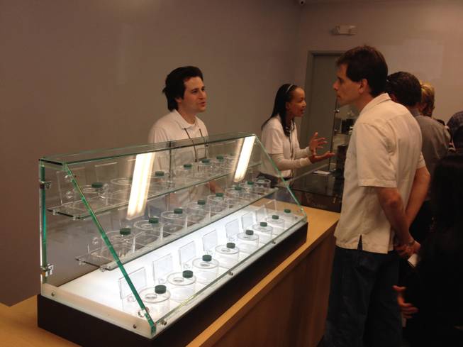 Euphoria Wellness hosted an open house Tuesday, March 31, to provide community leaders and potential customers a sneak peek at what its owners hope will be the first dispensary to begin selling medical marijuana in Southern Nevada.