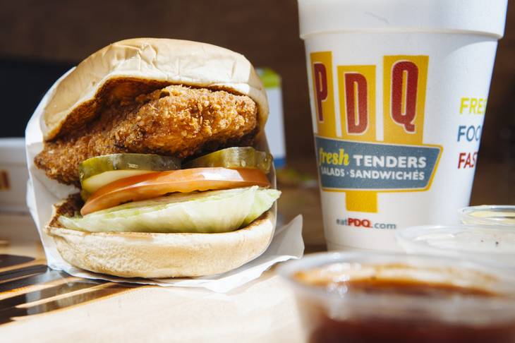 Crispy turkey sandwich plus chocolate peanut butter shake, a solid combo.