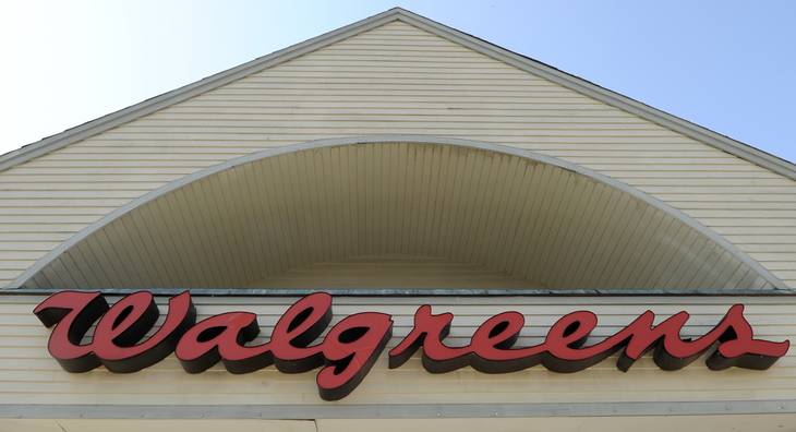 The sign above a Walgreens entrance Sept. 28, 2009, in Gloucester, Mass.