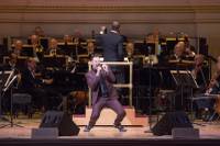 The Frank Sinatra tribute show is titled “Let’s Be Frank” featuring the New York Pops orchestra, 80 musicians strong, with a quartet of guest stars, among them Las Vegas headliner Frankie Moreno.