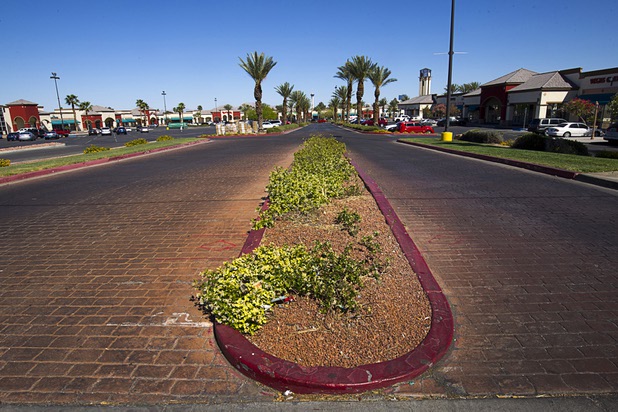 A view of the Sahara Pavilion shopping center at the northeast corner of Sahara Avenue and Decatur Boulevard Monday, April 13, 2015.  .