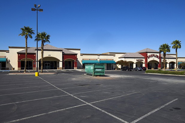 A view of the Sahara Pavilion shopping center at the northeast corner of Sahara Avenue and Decatur Boulevard Monday, April 13, 2015.  .