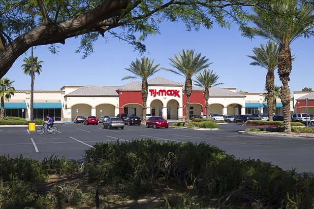 A view of T.J. Maxx in the Sahara Pavilion shopping center at the northeast corner of Sahara Avenue and Decatur Boulevard Monday, April 13, 2015.  .