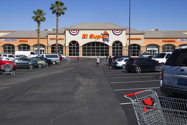 A view of El Super Mexican supermarket in the Sahara Pavilion shopping center at the northeast corner of Sahara Avenue and Decatur Boulevard Monday, April 13, 2015.  .