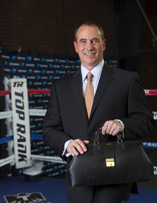 Plastic surgeon Dr. Jeffrey Roth, of Las Vegas Plastic Surgery Inc., poses in Top Rank Gym Tuesday, April 21, 2015. Roth uses his skills to take care of fighters who suffer injuries during boxing matches.   ..