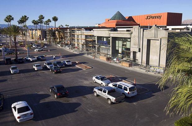 A view of remodeling work on the exterior of the Boulevard Mall is shown Tuesday, April 28, 2015. The mall, built in 1965, was sold to Sansone Companies in late 2013.