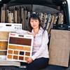 Susan Liu owns Floor Covering International in Las Vegas and has a mobile office with samples to bring to potential customers.