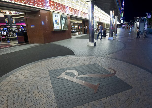 12:13 a.m. - A view of the sidewalk in front of the Riviera Monday, May 4, 2015.
