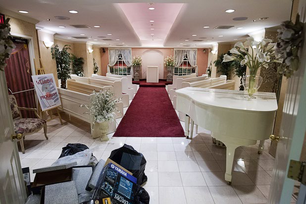 10:40 a.m. - A view of the wedding chapel at the Riviera Monday, May 4, 2015.  STEVE MARCUS