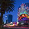 Traffic passes in front of the Riviera on Sunday, May 3, 2015, in Las Vegas. The casino closed at noon May 4.