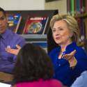 Hillary Clinton Discusses Immigration Reform At Rancho