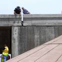 Earthquake freeway ramp damage