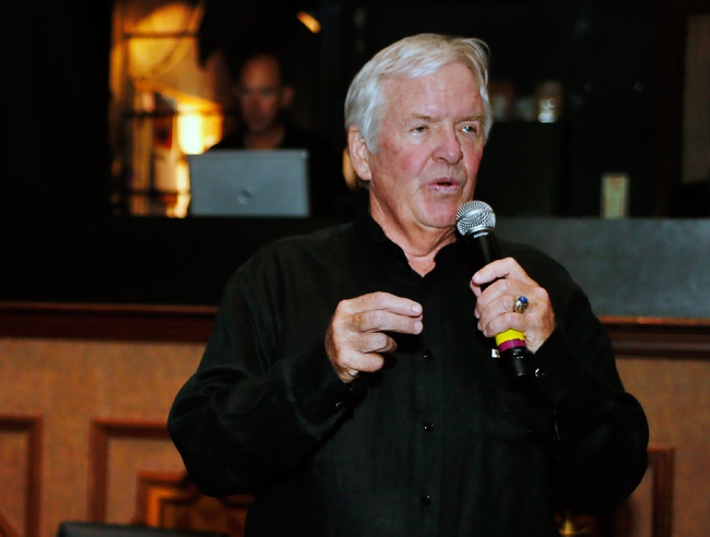 Bill Foley Talks to Hockey Fans at Sunset Station